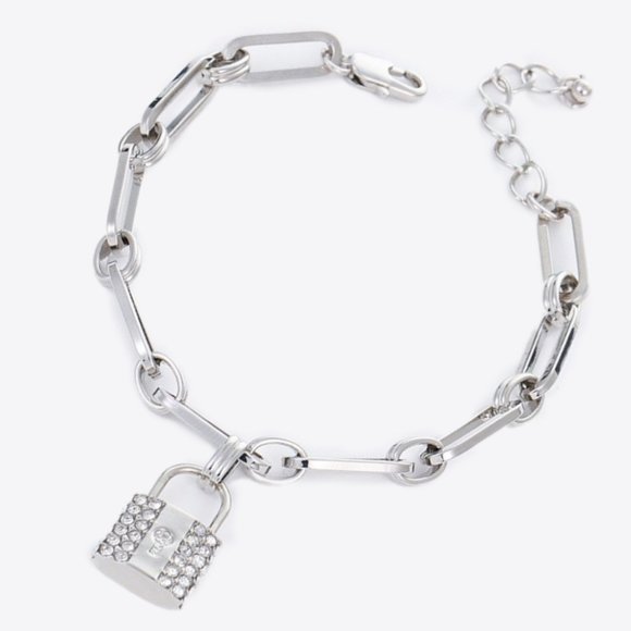Lock Charm Chain Bracelet For Women - Picture 2 of 3